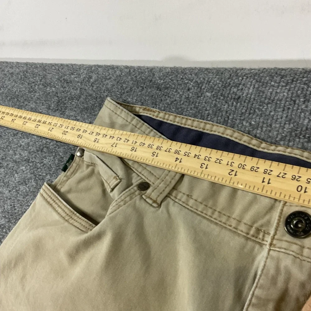 GH Bass & Co Mens 36x32 Khaki Casual Pants Straight Fit Cotton Stretch Chinos